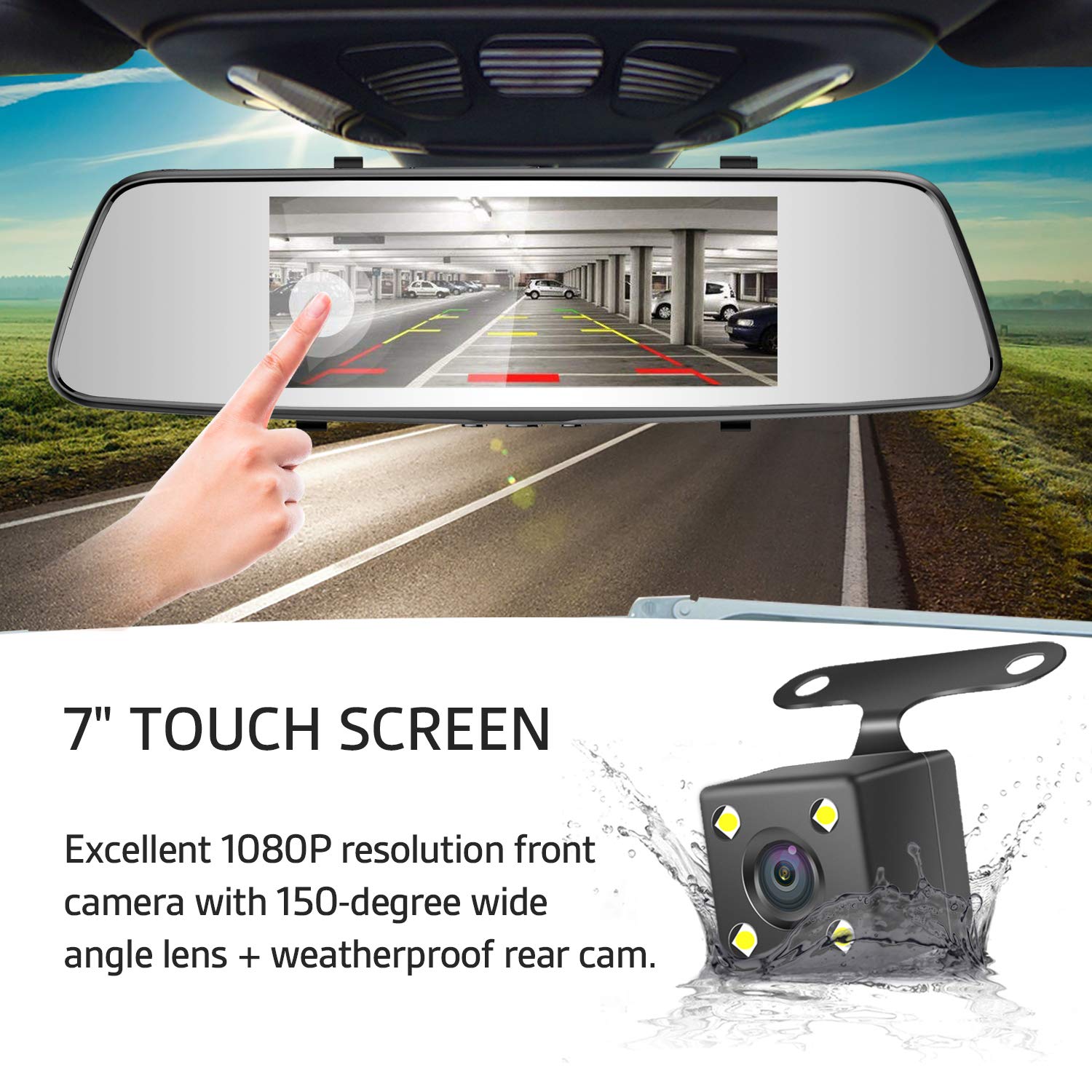 dash cam rear view mirror mount